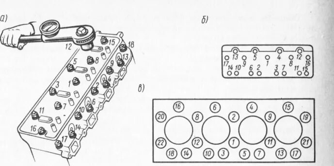Порядок затяжки головки блока зил 130 Картинки ПОРЯДОК ЗАТЯЖКИ ГОЛОВКИ ДВИГАТЕЛЯ