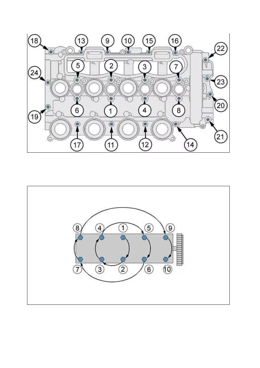 Порядок затяжки головки даф 105 Peugeot Partner (B9). Руководство - часть 3