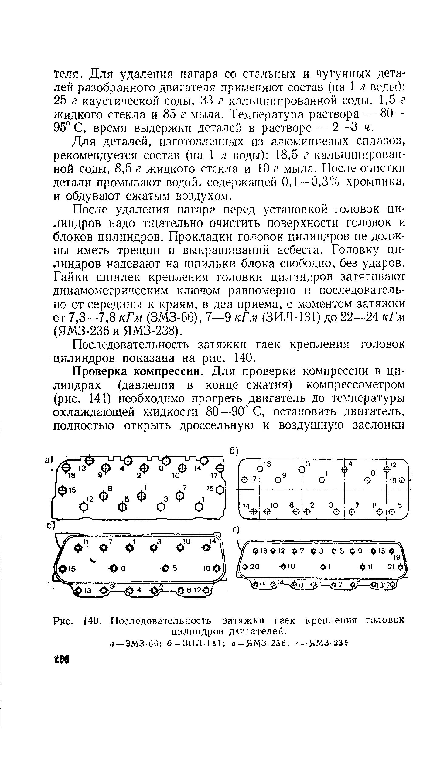 Порядок затяжки головки двигателя ямз 236 Схема протяжки гбц ямз 236