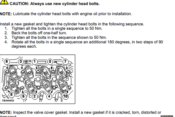 Порядок затяжки головки форд фокус 2 Двигатель Split Port 2.0. (Р) (с. 203) - Ford Focus 1