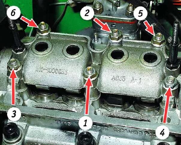 Порядок затяжки головки ока Замена прокладки головки блока цилиндров. ВАЗ 1111 (Ока) / 7611c2