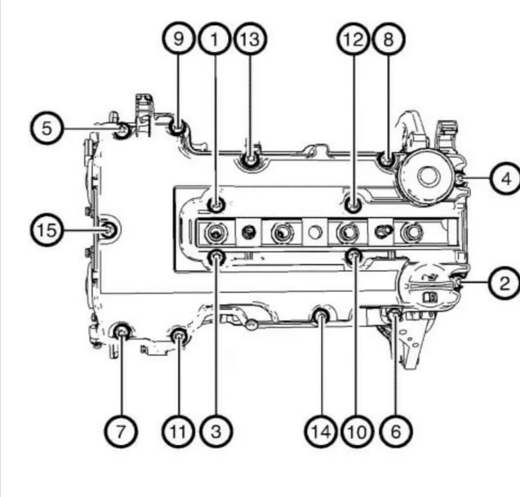 Порядок затяжки клапанной крышки Прокладка клапанной крышки - Opel Astra J GTC, 1,4 л, 2012 года своими руками DR