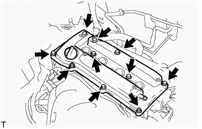 Порядок затяжки клапанной крышки 2az fe Замена прокладки клапанной крышки - Toyota RAV4 (III), 2 л, 2006 года своими рук