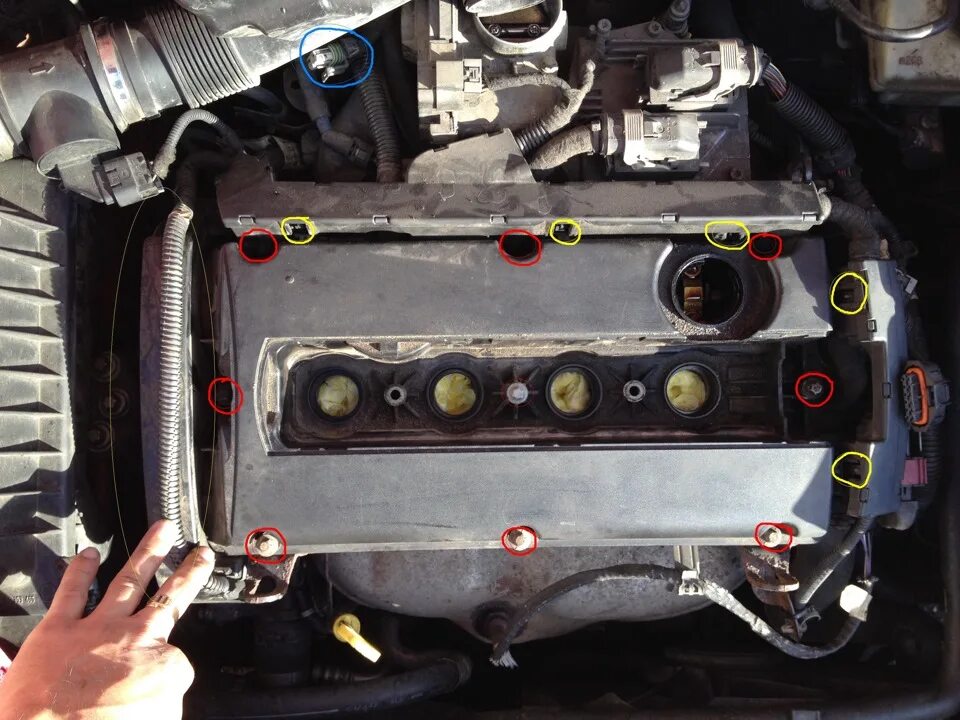 Порядок затяжки клапанной крышки астра h Ремонт клапанной крышки Часть 1 - Opel Astra H GTC, 1,6 л, 2006 года своими рука