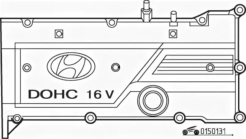 Порядок затяжки клапанной крышки хендай акцент Головка блока цилиндров Hyundai - Getz
