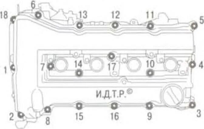 Порядок затяжки клапанной крышки лачетти Lancer X Cylinder Head Cover Gasket Replacement