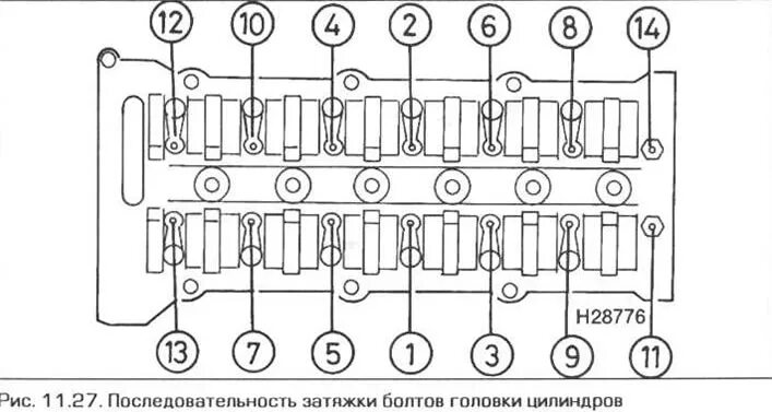 Порядок затяжки клапанной крышки м54 Галоўка цыліндраў - зняцце і ўстаноўка (БМВ 3 серыя E46 1998-2006, бензін: Сілав