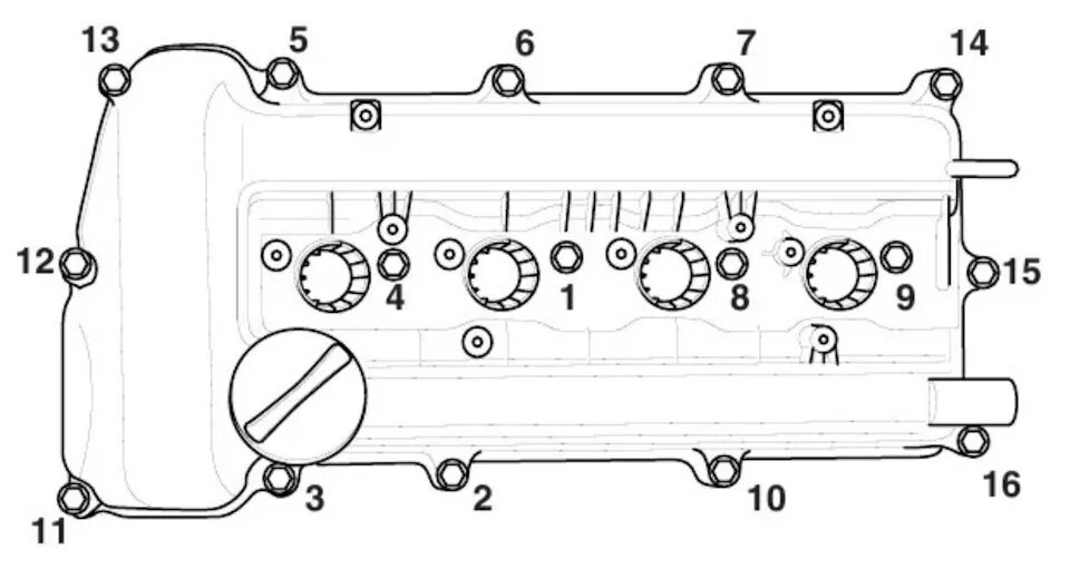 Порядок затяжки клапанной крышки матиз Большое ТО: Прокладка клапанной, кольца форсунок, ошибка P2187 - KIA Ceed (1G), 
