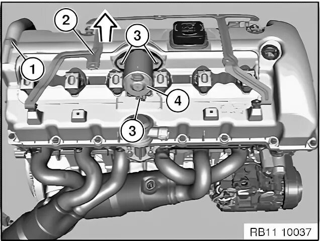 Порядок затяжки клапанной крышки n52 11 12 000 Removing and installing/sealing cylinder head cover (N52K)