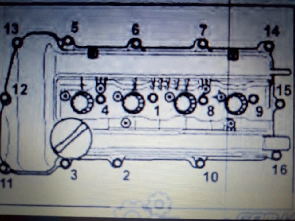 Порядок затяжки клапанной крышки опель 1.4 Очередная замена прокладки клапанной крышки - KIA Cerato (1G), 1,6 л, 2007 года 