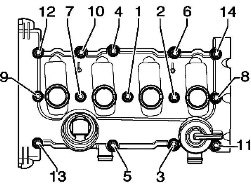 Порядок затяжки клапанной крышки пассат б5 Фольксваген Пассат Б6. Снятие и установка крышки головки блока цилиндров. Volksw