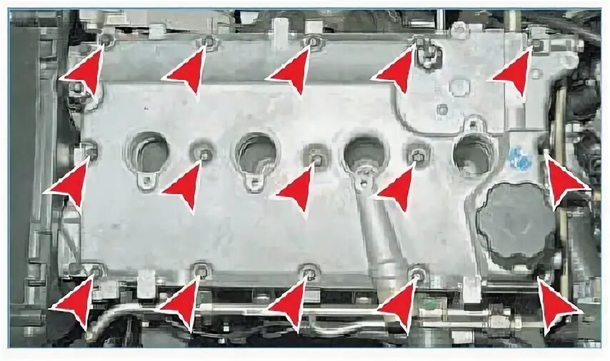 Порядок затяжки клапанной крышки приоры Lada Priora. Снятие распределительных валов