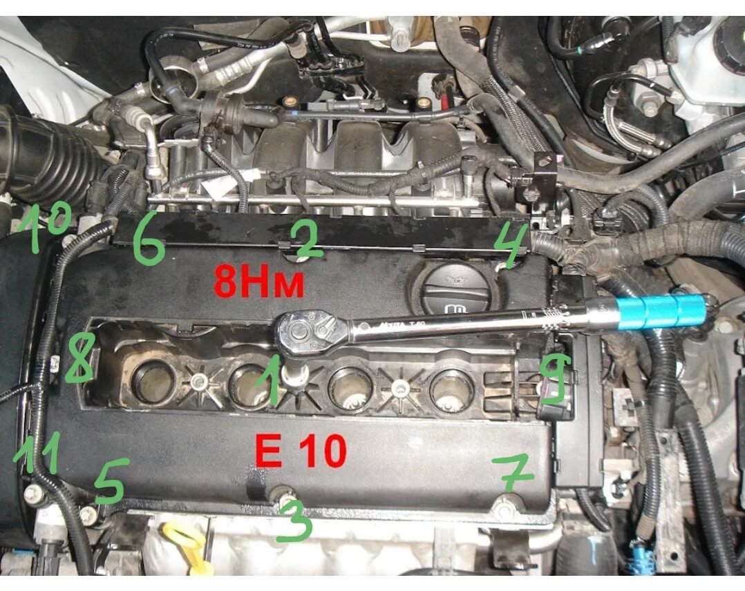 Порядок затяжки клапанной крышки шевроле круз 1.8 Порядок затяжки клапанной крышки лачетти LkbAuto.ru