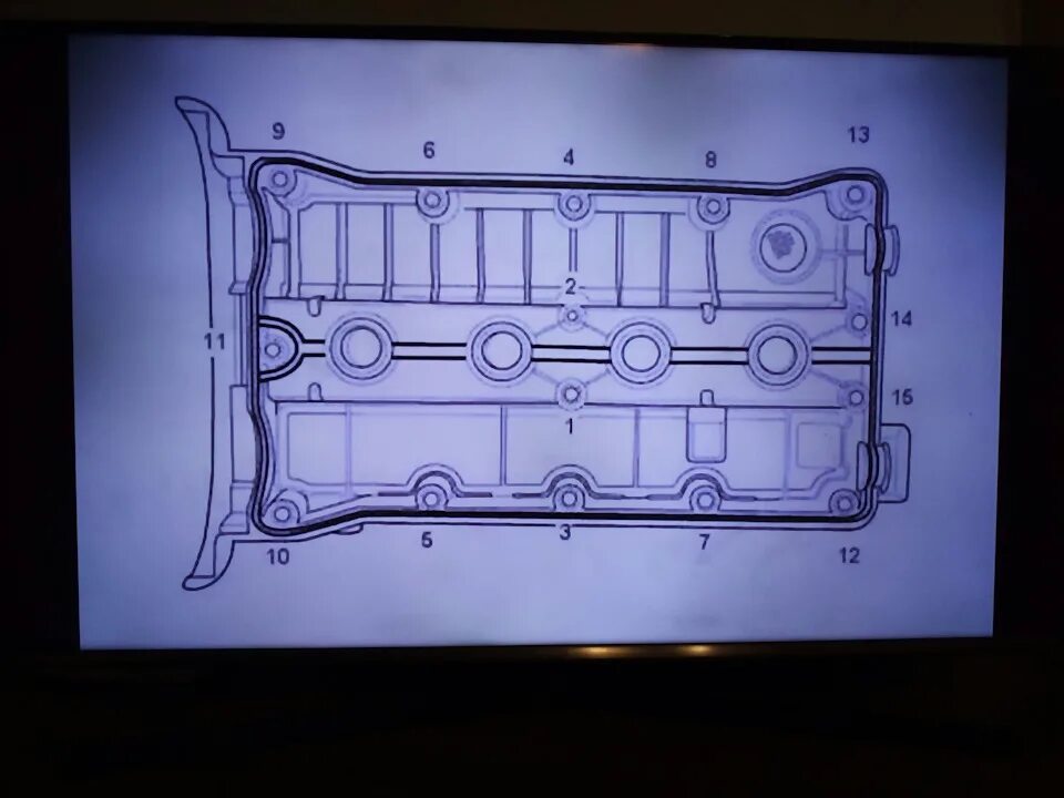 Порядок затяжки клапанной крышки шевроле круз 1.8 Каким моментом затягивать клапанную крышку: найдено 87 картинок