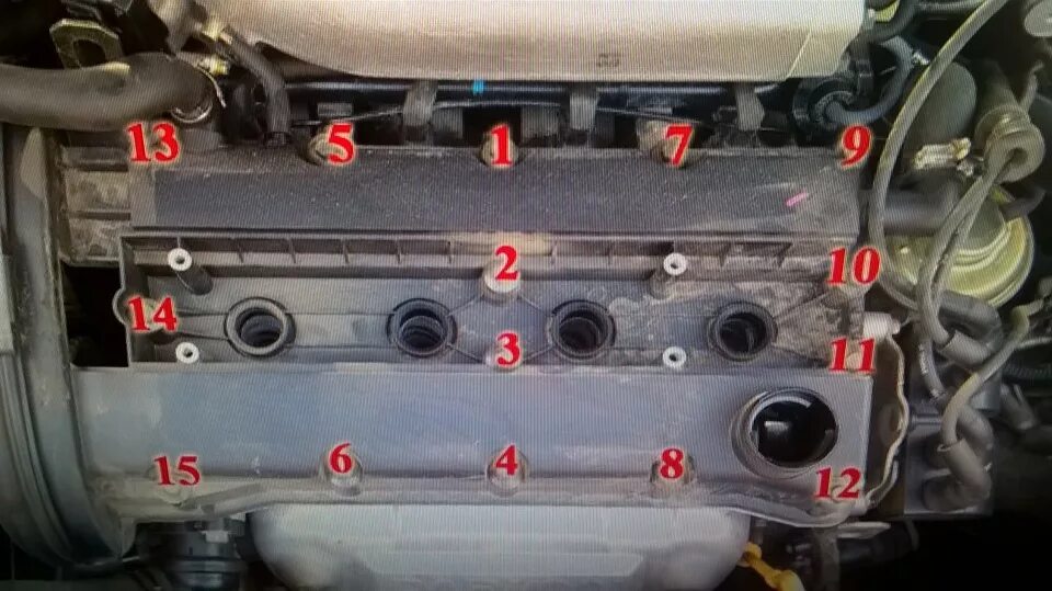 Порядок затяжки клапанной крышки шевроле лачетти 1.6 Замена прокладки крышки клапанов - Daewoo Nexia (N150), 1,6 л, 2011 года своими 
