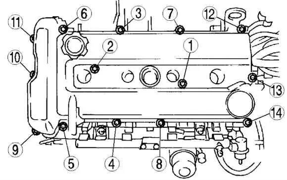 Прокладка клапанной крышки - Opel Astra J GTC, 1,4 л, 2012 года своими руками DR