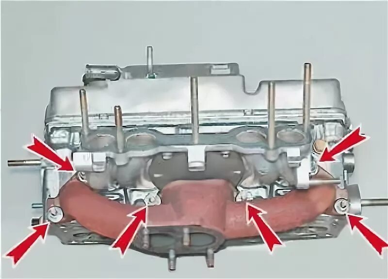 Порядок затяжки коллектора ваз 2114 8 клапанов Intake pipe and exhaust manifold gasket - replacement (VAZ-2114 "Samara-2" 2004-