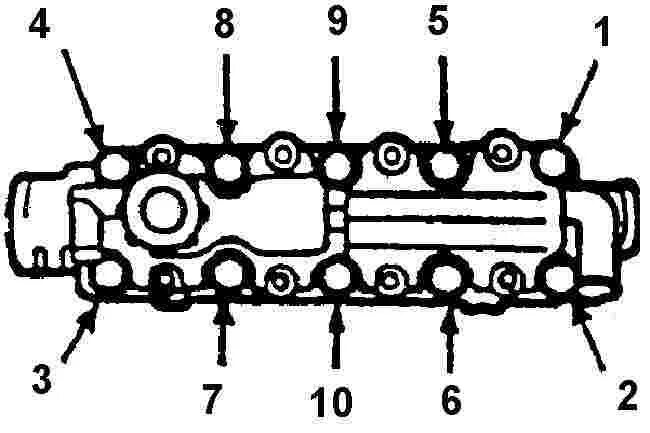 Порядок затяжки крышки клапанов нексия 16 Головка цилиндров. Корпус распределительного вала Daewoo Nexia 1994+ Daewoo Auto