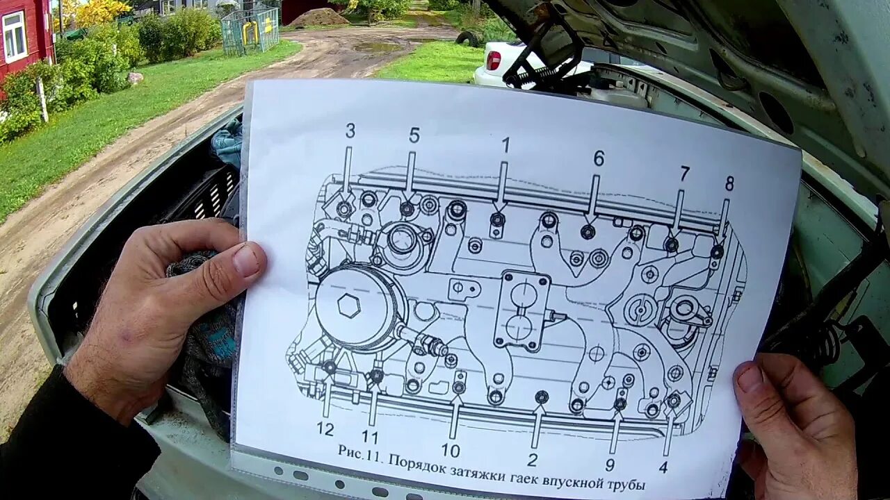 Порядок затяжки паука зил 130 схема Ремонт Газ 3307. Установка впускного коллектора или паука. - YouTube