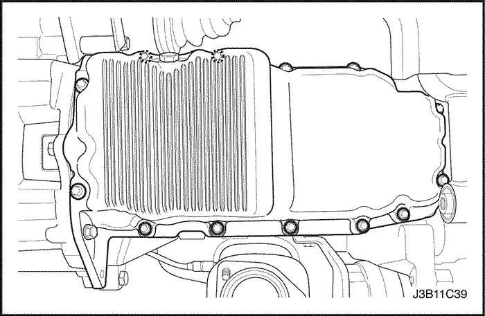 Порядок затяжки поддона лачетти Service Manual2005 Oil Pan