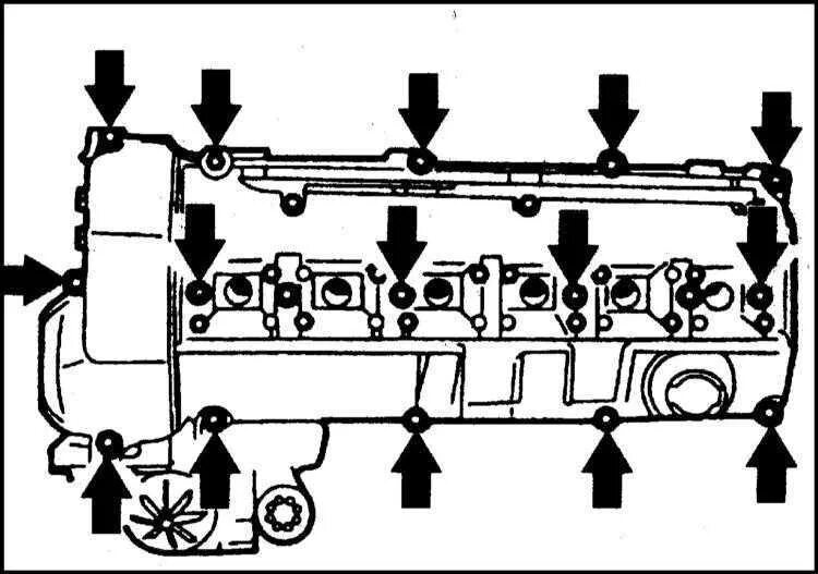 Порядок затяжки помпы bmw f800 Ремонт БМВ 5 : Снятие и установка головки цилиндров BMW 5 (E39)