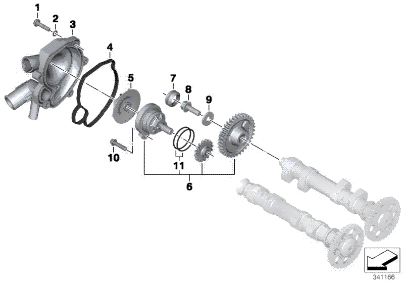 Порядок затяжки помпы bmw f800 Water pump для F800GT BMW