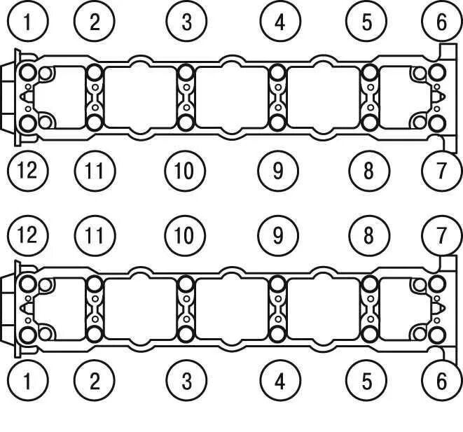 Порядок затяжки постели распредвалов 2112 Порядок и момент затяжки ГБЦ на ВАЗ-2112 с 16-ю клапанами: болты