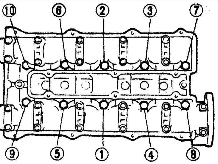 Порядок затяжки постели распредвалов киа спектра FAQ "Sportage"-1: двигатель 16-клап: крышка клапанная: прокладка: замена. - KIA 