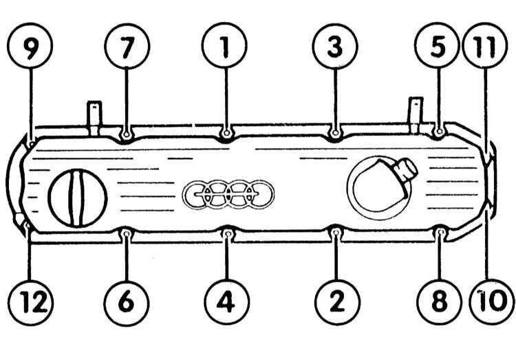Порядок затяжки распредвала ауди 80 б3 Ремонт Ауди 80 : Проворачивание двигателя Audi 80
