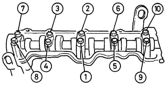 Порядок затяжки распредвала ауди 80 б3 Ремонт Опель Вектра : Распределительный вал и толкатели Opel Vectra A