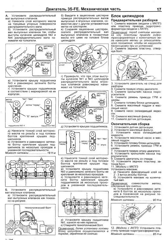 Порядок затяжки распредвалов 3s fe Капиталим 5s-fe за выходные часть 3 Воскресенье - Toyota Harrier (1G), 2,2 л, 19