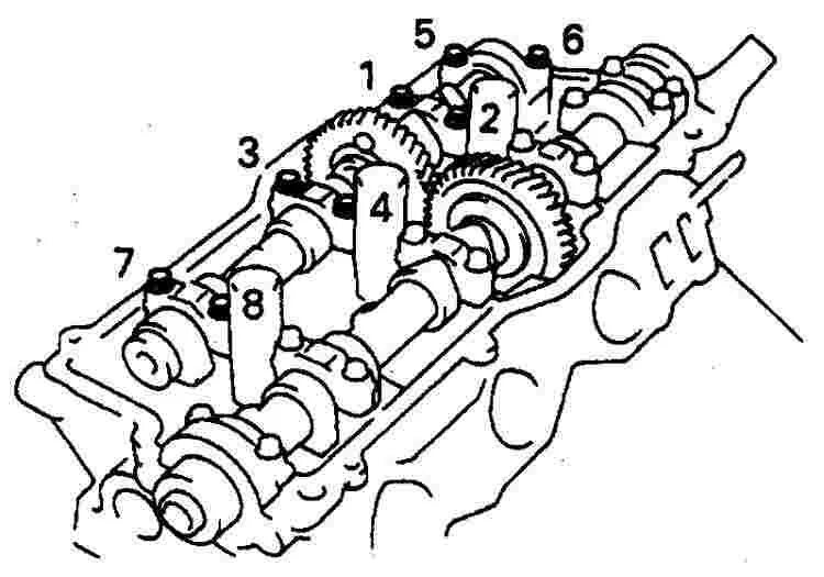 Порядок затяжки распредвалов 3s fe Распредвалы и толкатели Toyota 4runner 1987-1998 Toyota AutoDocBook