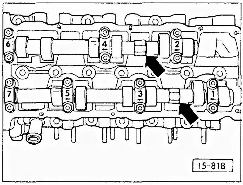 Порядок затяжки распредвалов 406 Volkswagen Passat 1988-1993: Removal and installation of a head of cylinders 6-c