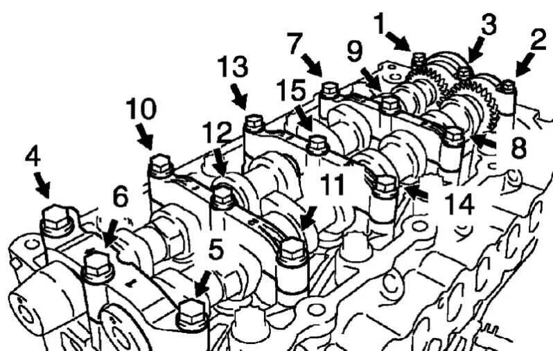 Порядок затяжки распредвалов 406 Тойота Королла Версо. Снятие и установка распределительных валов. Toyota Corolla