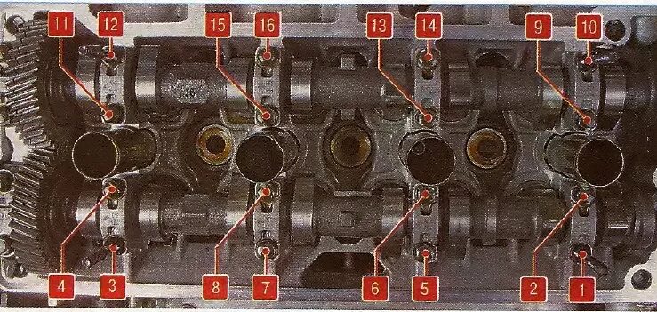 Порядок затяжки распредвалов гетц 1.4 Снятие и установка распредвалов Джили МК