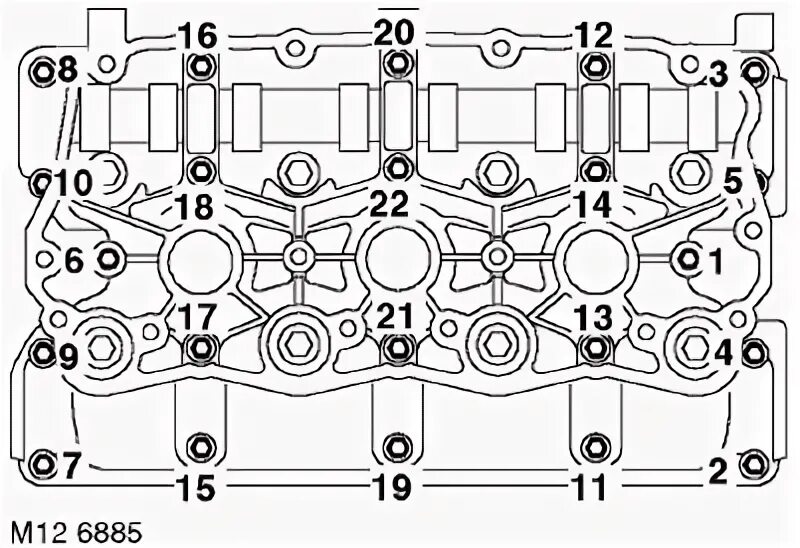 Порядок затяжки распредвалов киа спектра KV6 petrol engine: Left cylinder head camshafts (Freelander 1, 1997-2006) - LRma