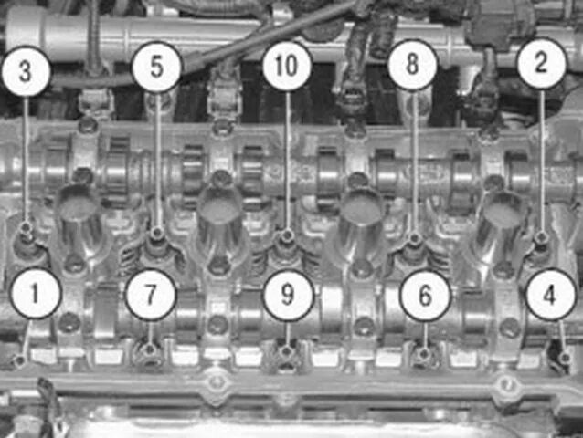 Порядок затяжки распредвалов солярис Схема затяжки клапанной крышки hyundai accent