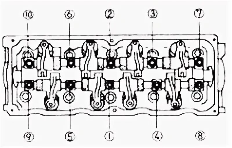 Порядок затяжки вала коромысел умз Camshaft (Kia Avella 1994-2000: Power unit: Engine repair)