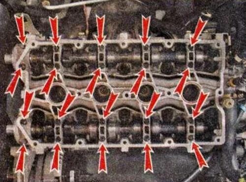 Порядок затяжки ваз 2112 16 клапанов Момент затяжки постели распредвалов ВАЗ-2112 16 клапанов: порядок