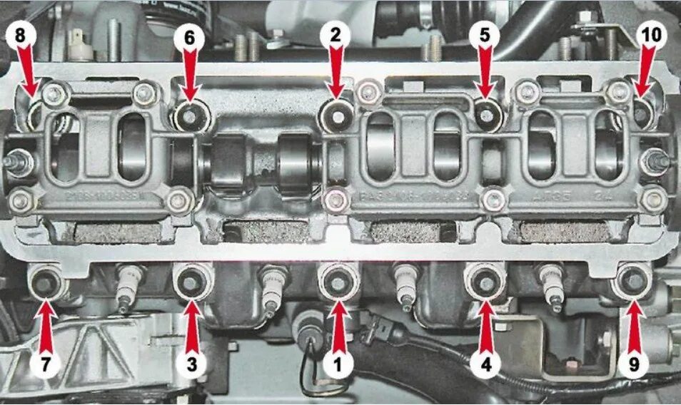 Порядок затяжки восьмиклапанной головки Сборка ГБЦ Финиш! - Lada 21093i, 1,5 л, 2003 года своими руками DRIVE2