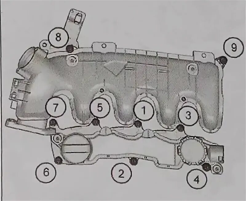 Порядок затяжки впускного коллектора ваз Tightening torques for 1.6 l diesel engines (Peugeot 207, 2006-2014) - "Engine c