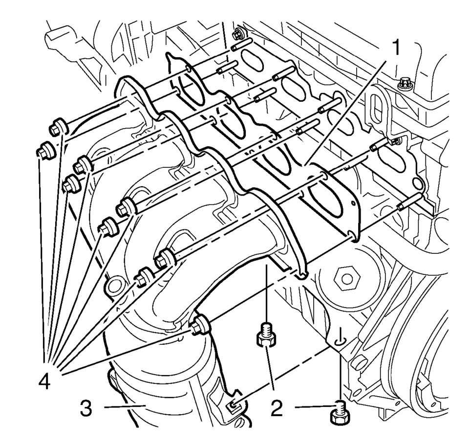 Порядок затяжки выхлопного коллектора шевроле круз 1.8 Chevrolet Sonic Repair Manual: Exhaust Manifold Installation - Exhaust2 - Engine