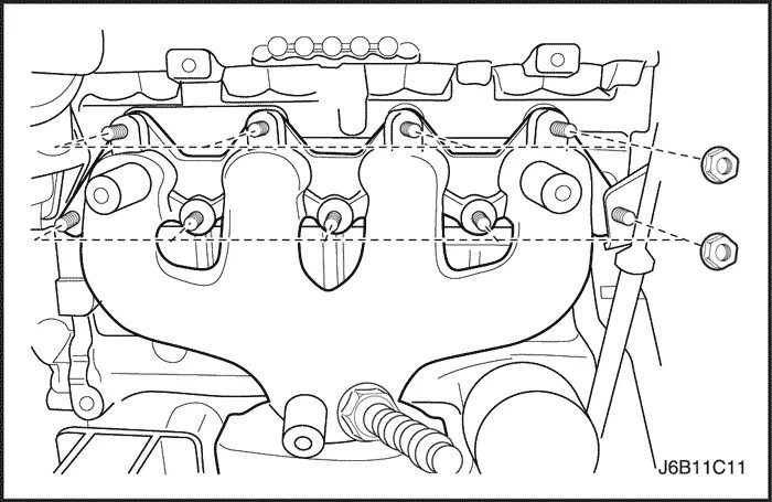 Порядок затяжки выхлопного коллектора шевроле круз 1.8 Service Manual2006 Nubira-Lacetti UNIT REPAIR