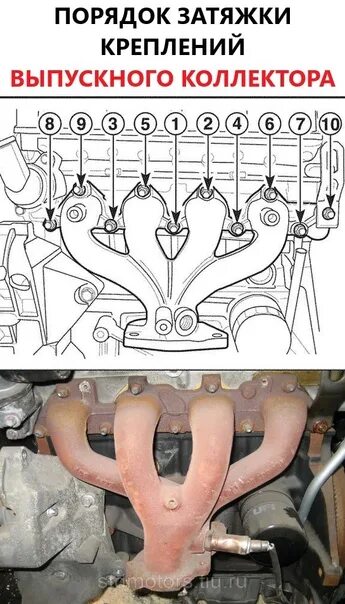 Порядок затяжки выпускного коллектора Порядок затяжки коллектора ✅ 2022 Сергей Старовойт ВКонтакте