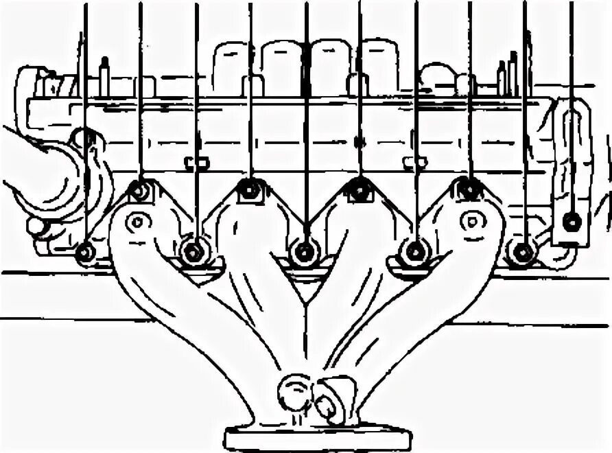 Порядок затяжки выпускного коллектора Порядок затяжки коллектора уаз фото АвтоБаза.ру