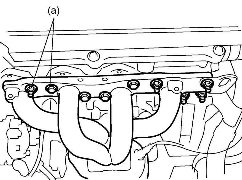 Порядок затяжки выпускного коллектора Ремонт Сузуки Лиана : Снятие и установка выпускного коллектора Suzuki Liana