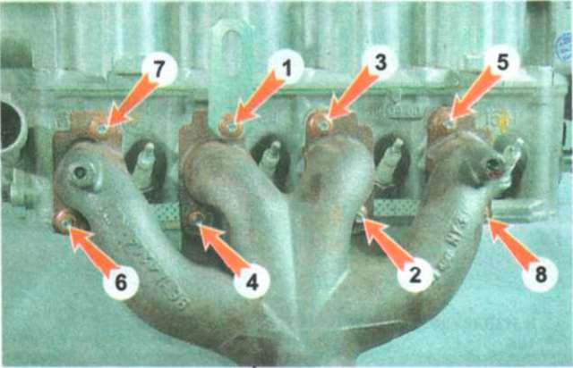 Порядок затяжки выпускного коллектора ваз 2112 Как снять выпускной коллектор на приоре - AutoZip35.ru