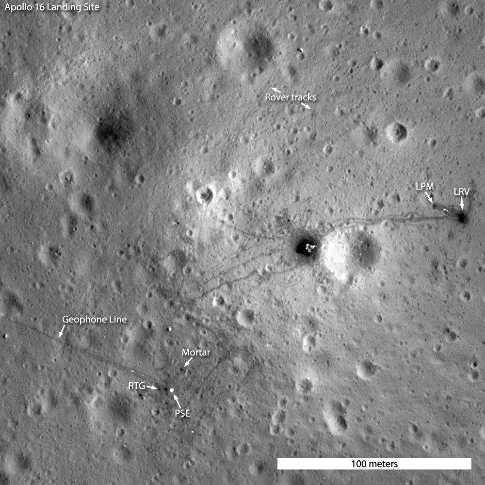 Посадочные модули на луне фото Файл:A16 Landing site.png - Википедия