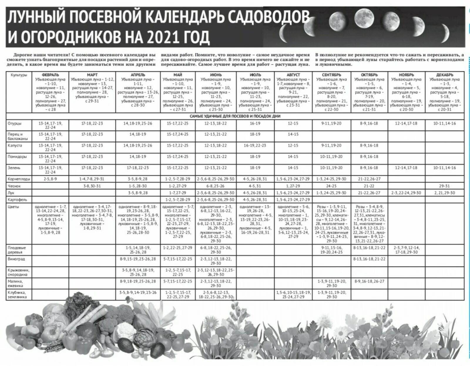 Посадочный календарь на год Лунный календарь 2024г огородника посевной дачный участок: найдено 78 изображени