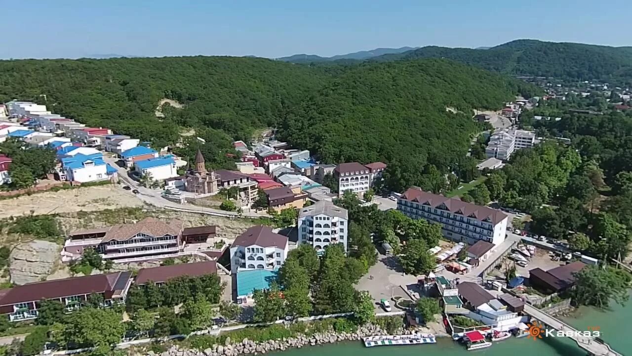 Поселки туапсинский район фото Гостевой дом "У моря" в п. Новомихайловский. Аэросъемка - YouTube